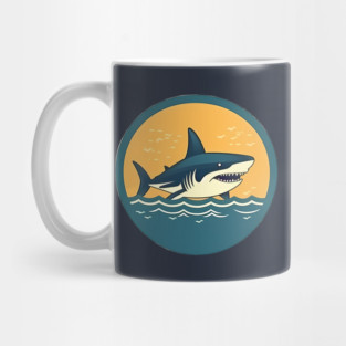 Shark Illustration, Love Sharks Mug