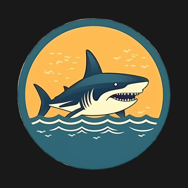 Shark Illustration, Love Sharks by logiamerch
