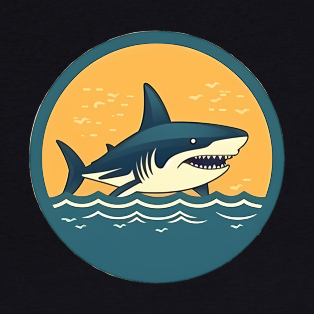 Shark Illustration, Love Sharks by logiamerch