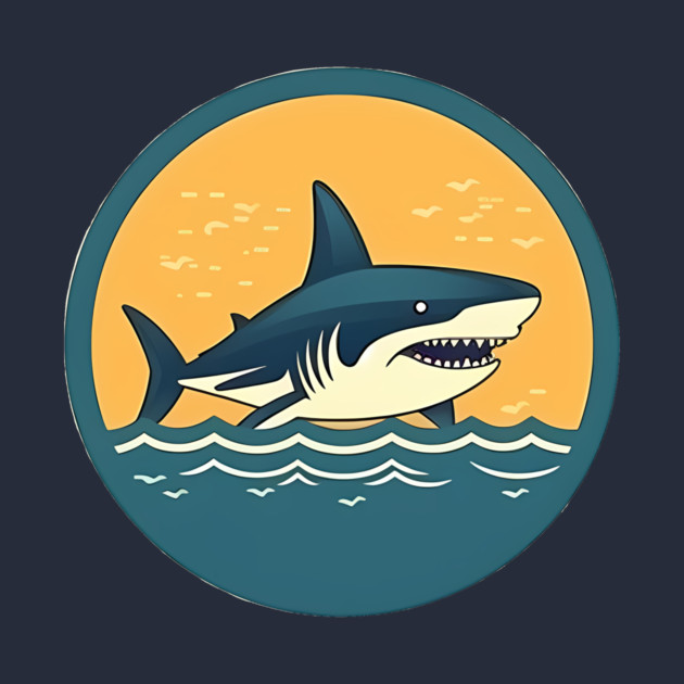 Shark Illustration, Love Sharks by logiamerch