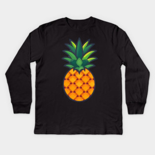 Simple Pineapple, Love Fruits Kids Long Sleeve T-Shirt