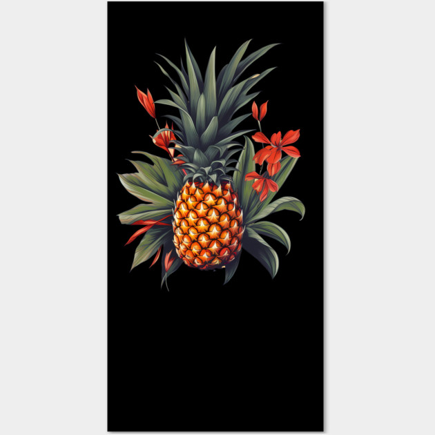 Simple Tropical Pineapple, Love Fruits Wall Art by logiamerch