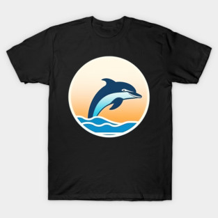 Minimal Dolphin Art, Love Dolphins T-Shirt