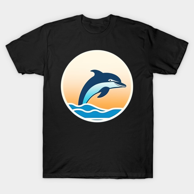 Minimal Dolphin Art, Love Dolphins T-Shirt by logiamerch
