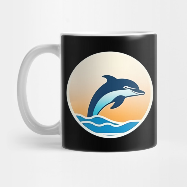 Minimal Dolphin Art, Love Dolphins by logiamerch