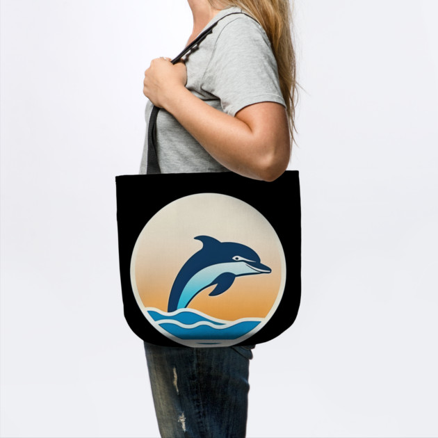 Minimal Dolphin Art, Love Dolphins by logiamerch