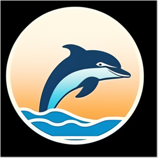 Minimal Dolphin Art, Love Dolphins Posters and Art