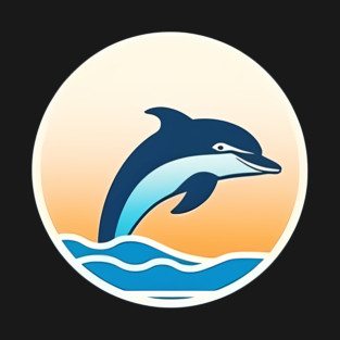 Minimal Dolphin Art, Love Dolphins T-Shirt
