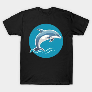 Minimal Dolphin Art, Love Dolphins T-Shirt