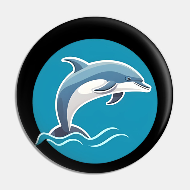 Minimal Dolphin Art, Love Dolphins Pin by logiamerch