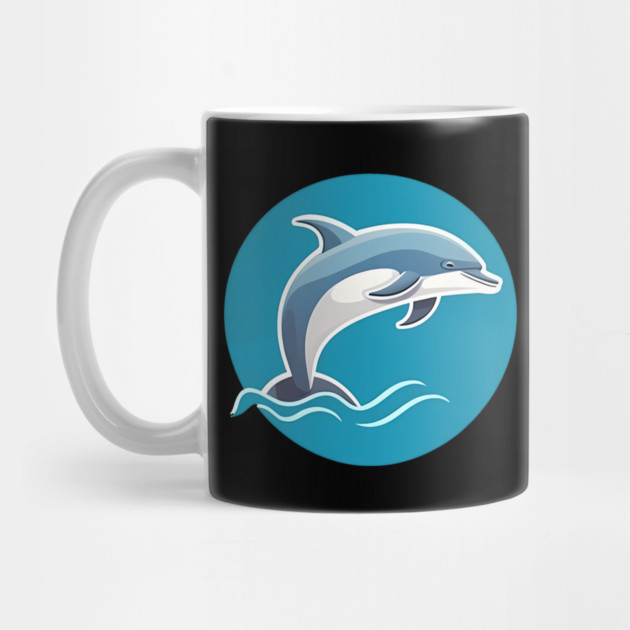 Minimal Dolphin Art, Love Dolphins by logiamerch