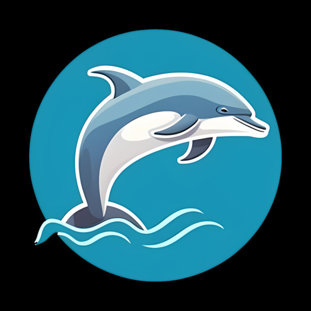 Minimal Dolphin Art, Love Dolphins by logiamerch