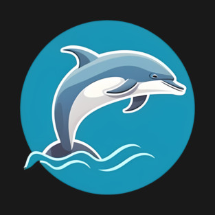 Minimal Dolphin Art, Love Dolphins T-Shirt