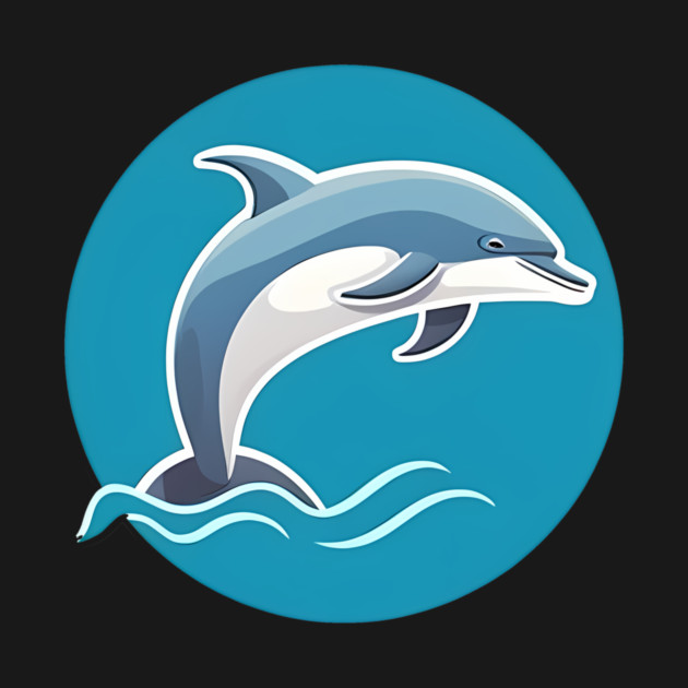 Minimal Dolphin Art, Love Dolphins by logiamerch