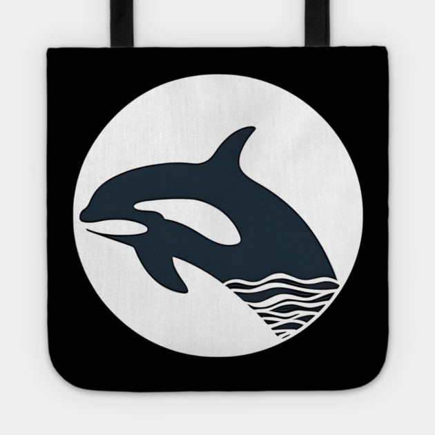 Minimal Orca, Love Orcas Tote by logiamerch