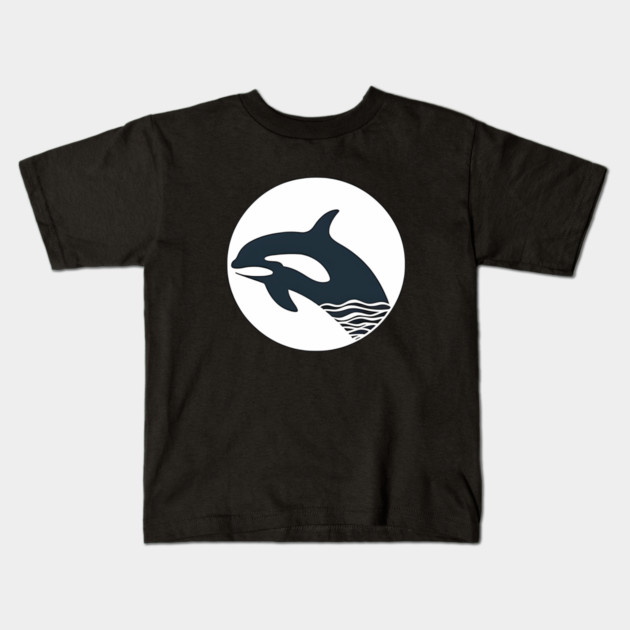 Minimal Orca, Love Orcas Kids T-Shirt by logiamerch
