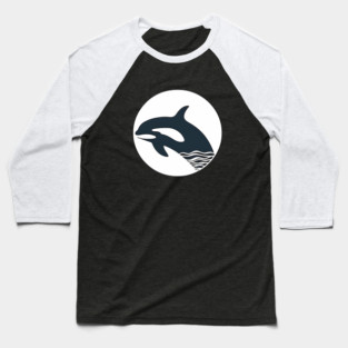 Minimal Orca, Love Orcas Baseball T-Shirt