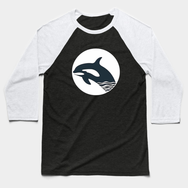 Minimal Orca, Love Orcas Baseball T-Shirt by logiamerch