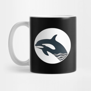 Minimal Orca, Love Orcas Mug