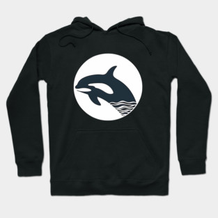 Minimal Orca, Love Orcas Hoodie