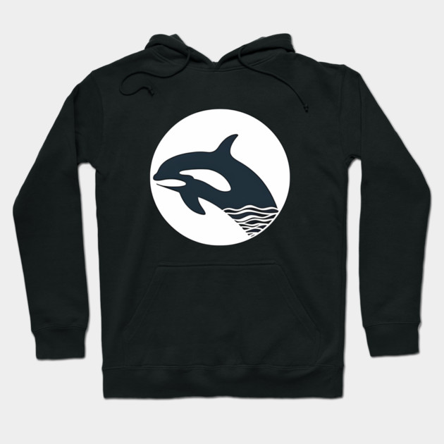 Minimal Orca, Love Orcas Hoodie by logiamerch