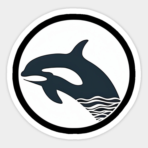 Minimal Orca, Love Orcas Magnet by logiamerch