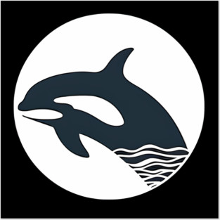 Minimal Orca, Love Orcas Posters and Art