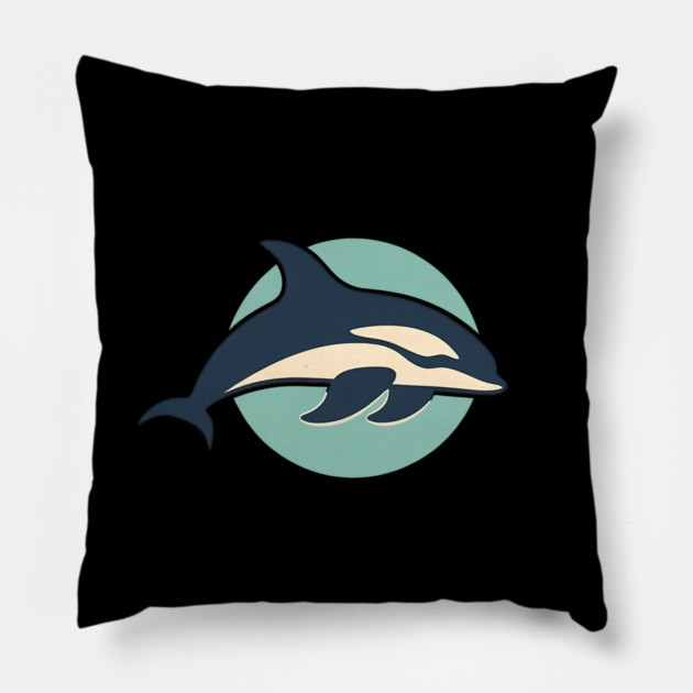 Minimal Orca, Love Orcas Pillow by logiamerch