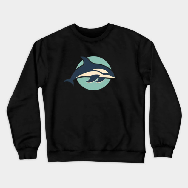Minimal Orca, Love Orcas Crewneck Sweatshirt by logiamerch