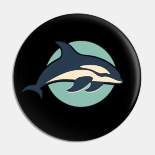 Minimal Orca, Love Orcas Pin