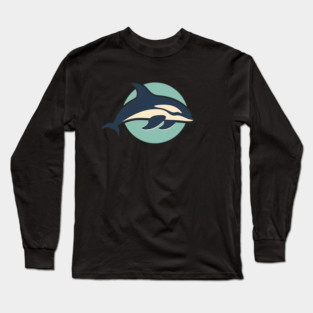 Minimal Orca, Love Orcas Long Sleeve T-Shirt