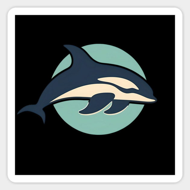 Minimal Orca, Love Orcas Sticker by logiamerch