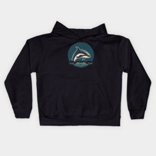 Minimal Orca, Love Orcas Kids Hoodie