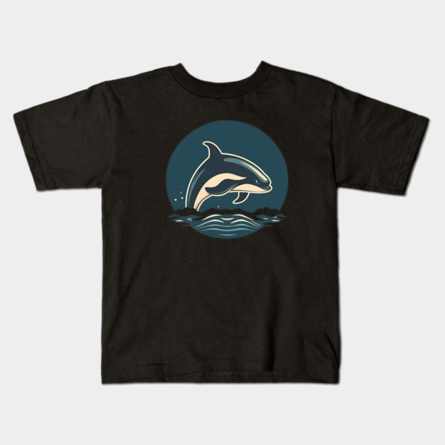 Minimal Orca, Love Orcas Kids T-Shirt by logiamerch