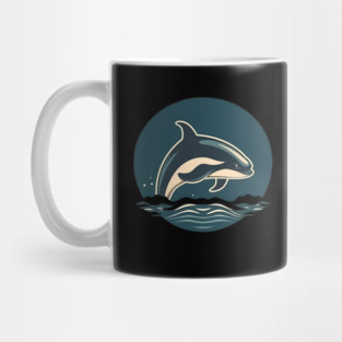 Minimal Orca, Love Orcas Mug
