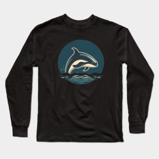Minimal Orca, Love Orcas Long Sleeve T-Shirt