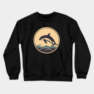 Minimal Orca, Love Orcas Crewneck Sweatshirt