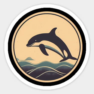 Minimal Orca, Love Orcas Magnet