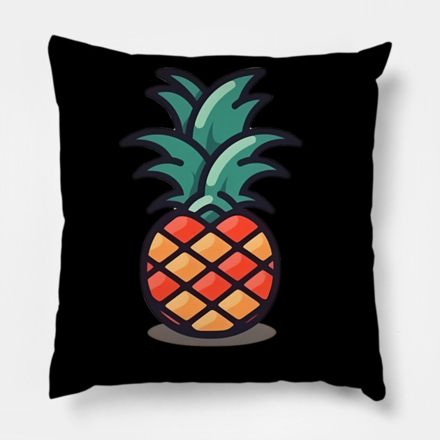 Simple Pineapple, Love Fruits Pillow by logiamerch