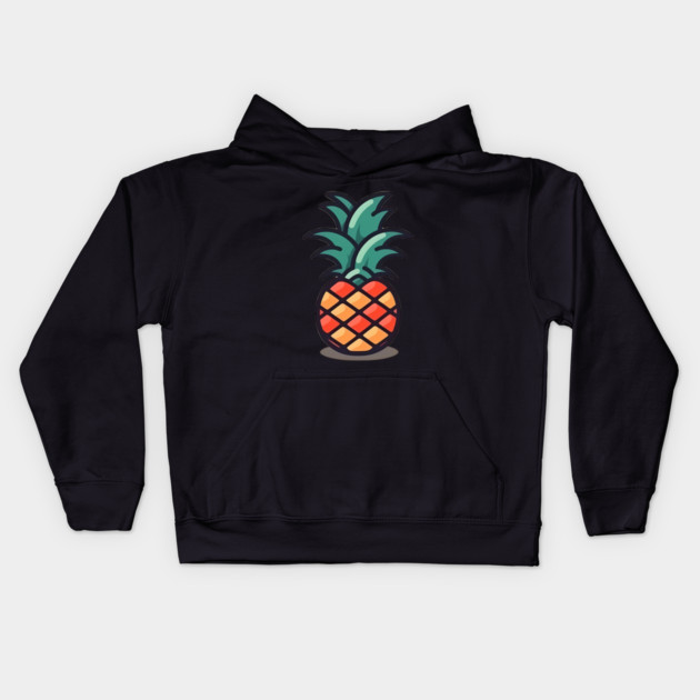 Simple Pineapple, Love Fruits Kids Hoodie by logiamerch