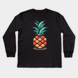 Simple Pineapple, Love Fruits Kids Long Sleeve T-Shirt