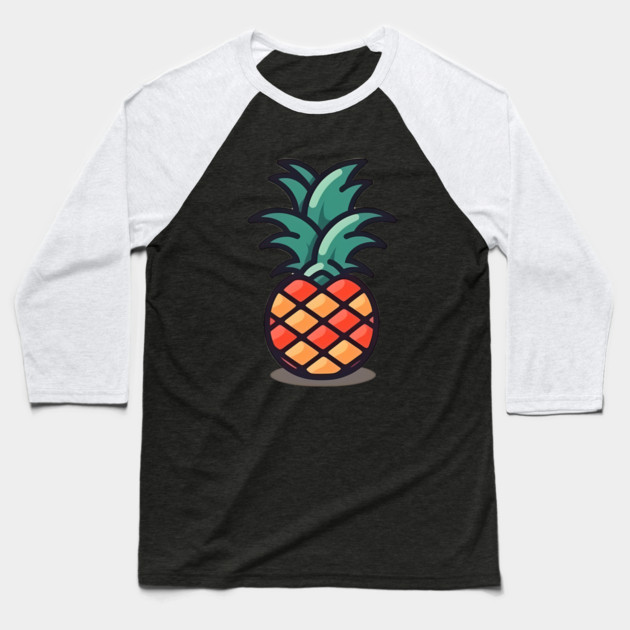 Simple Pineapple, Love Fruits Baseball T-Shirt by logiamerch