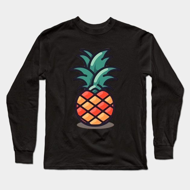Simple Pineapple, Love Fruits Long Sleeve T-Shirt by logiamerch