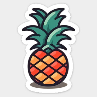 Simple Pineapple, Love Fruits Sticker