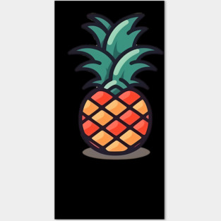 Simple Pineapple, Love Fruits Posters and Art