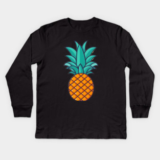Simple Pineapple, Love Fruits Kids Long Sleeve T-Shirt