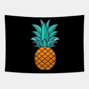 Simple Pineapple, Love Fruits Tapestry