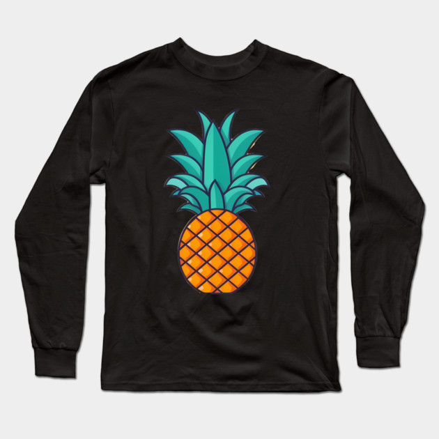 Simple Pineapple, Love Fruits Long Sleeve T-Shirt by logiamerch