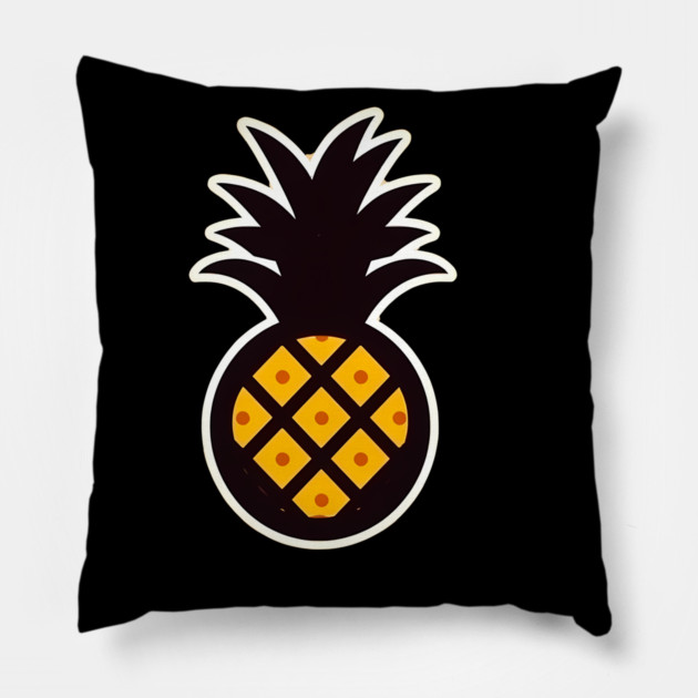 Simple Pineapple, Love Fruits Pillow by logiamerch