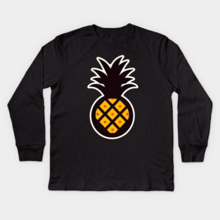Simple Pineapple, Love Fruits Kids Long Sleeve T-Shirt